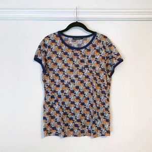 BALENCIAGA Geometric Print Cotton T-Shirt